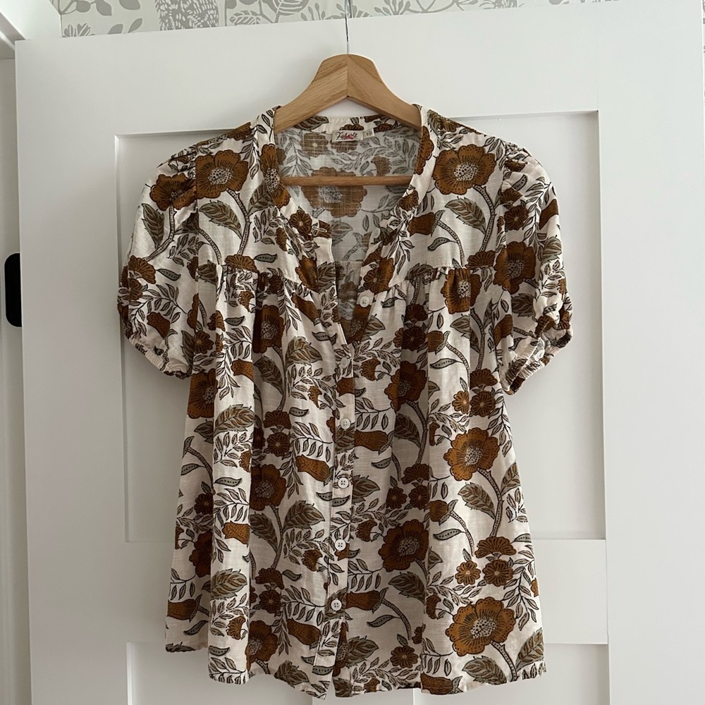 Faherty | Juliet Floral Button-Up Blouse